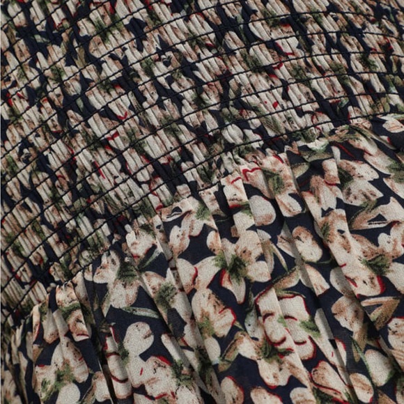 Lulu’s Floral Forever Navy Blue Floral Print Smocked Skater Dress - Picture 5 of 5